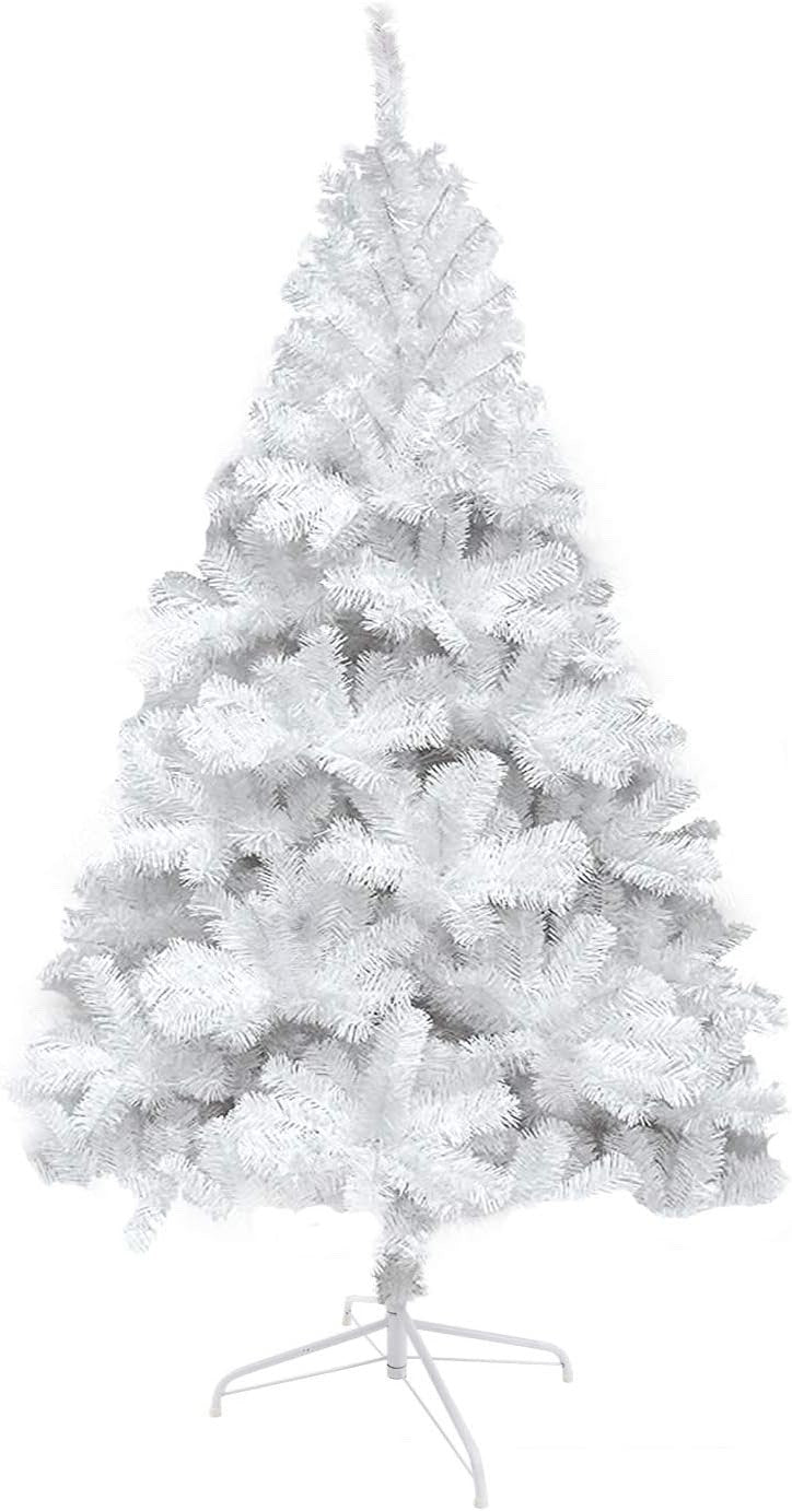 6ft White Artificial Christmas Tree 700 Tips Metal Stand Full Bushy Xmas Indoor
