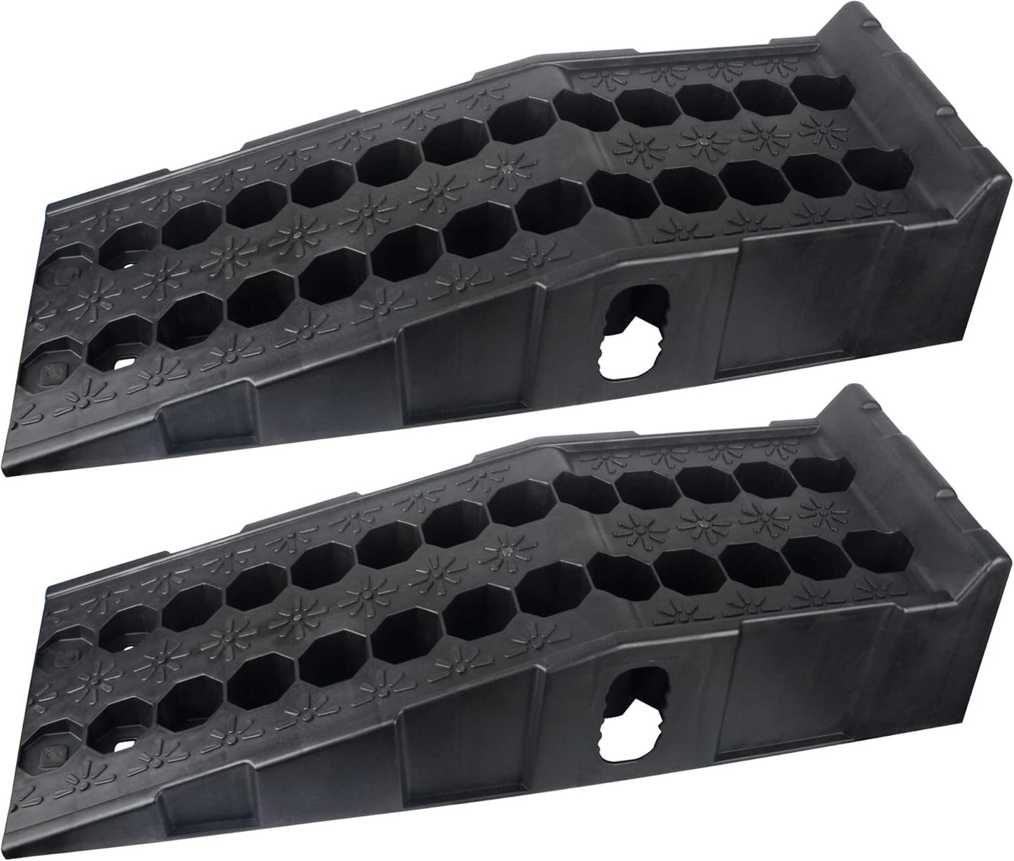 2pc 7 Ton Car Ramps Heavy Duty Plastic Lift Ramps Garage Service Repair Set