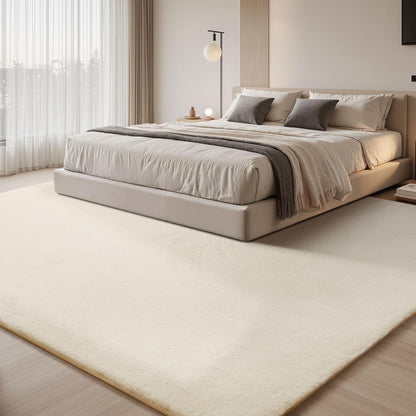 Large Faux Rabbit Fur Area Rug 200x300cm Beige Anti Slip Soft Carpet Living Room
