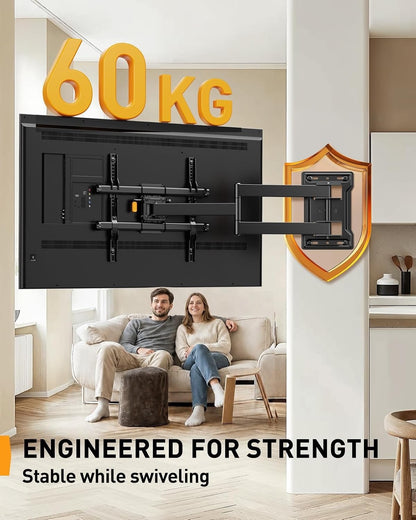 TV Wall Mount Bracket 32-65 Inch Full Motion 60kg 700mm Arm VESA 400x400 Swivel