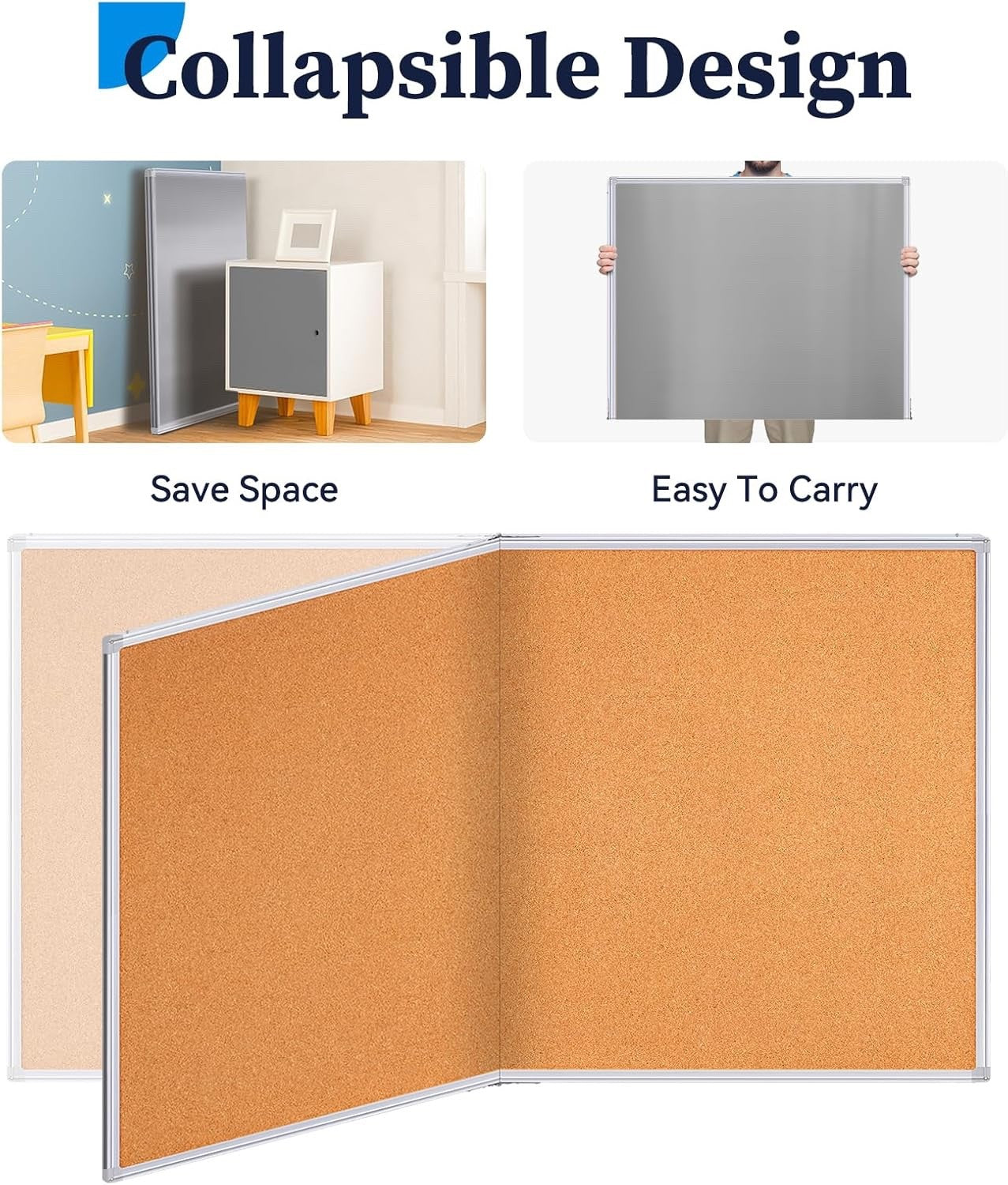 Large Cork Notice Board 180x120cm Aluminium Frame Wall Pinboard w/ Pushpins