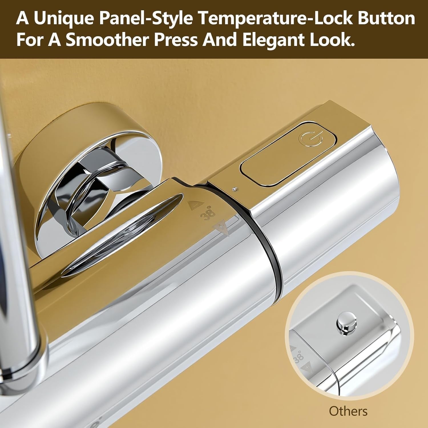 Thermostatic Shower System Chrome 25cm Rainfall Handheld 3 Spray Modes Rail