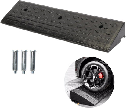 Heavy Duty Rubber Kerb Ramp 100x25x10cm Non Slip Driveway Threshold