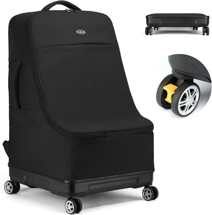 Car Seat Travel Bag Wheels Airplane Backpack 900D Hard Base 4 Spinner Black 72cm