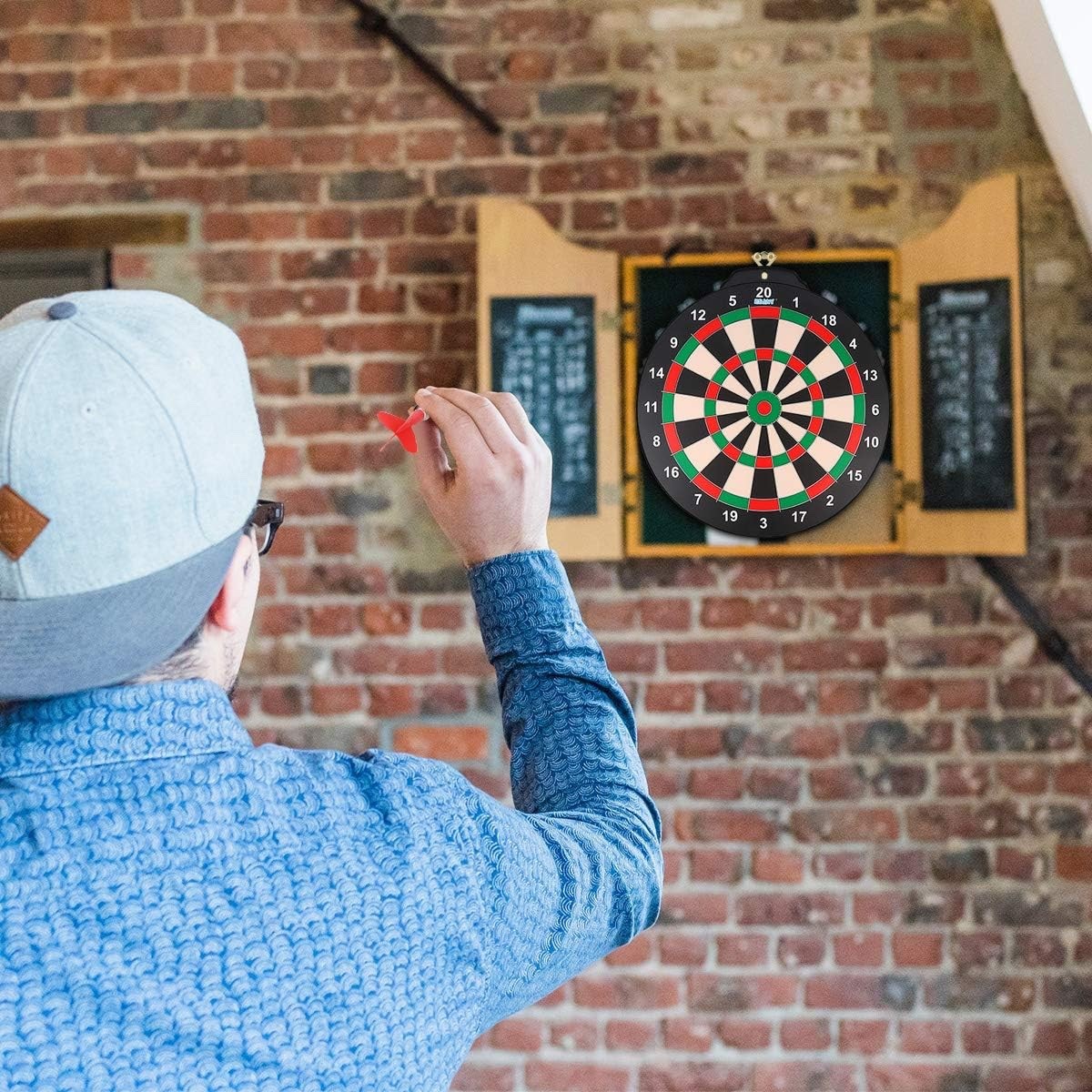 Esjay 18 inch Magnetic Dart Board Set Double Sided Safe Dart Game Kids  RRP  £37