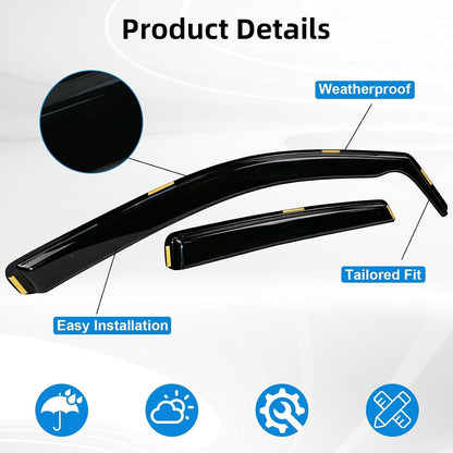 Wind Deflectors Volkswagen Polo MK6 4PCS 2017-2021 Window Rain Guards Side Door