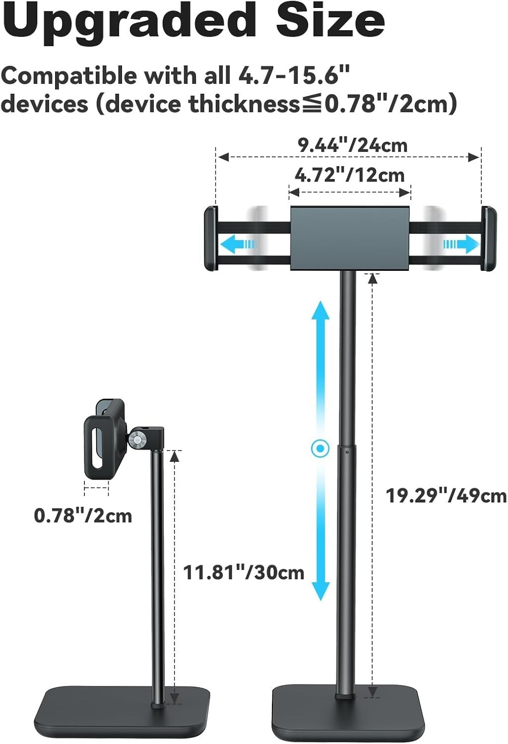 Tounee Tablet Stand for Desk with 360 Adjustable Holder Clamp Bracket