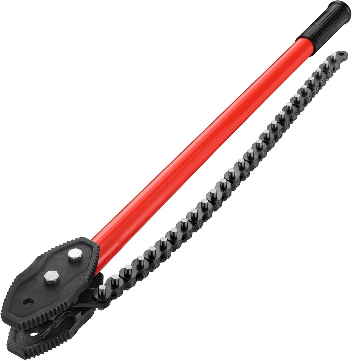 Chain Wrench Pipe Tool 35in Heavy Duty MAX 7in Grip Plumber Oil Filter Red