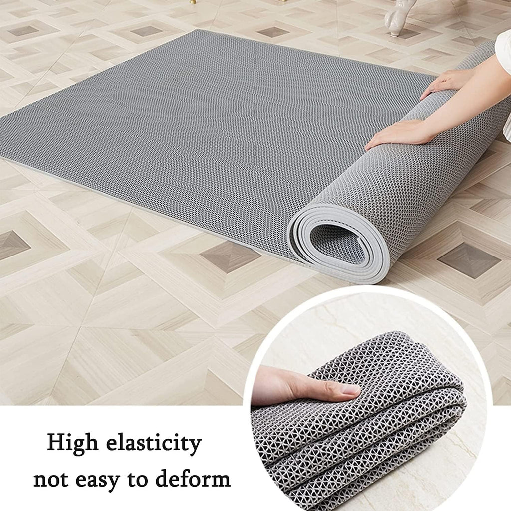 Heavy Duty Rubber Floor Mat 300×90cm Non Slip Waterproof Drainage Grey
