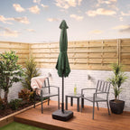 2.7m Round Garden Parasol Push Button Tilt Outdoor Patio Umbrella Green