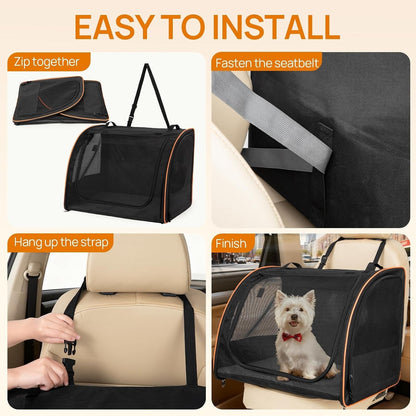 Pet Stroller Dog Pram 3-in-1 Cat Carrier Foldable 15kg Grey 4 Wheel Travel Bag