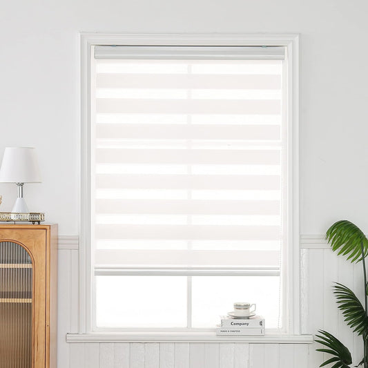 Zebra Roller Blind 100x150cm Day Night Blackout Window Shade White