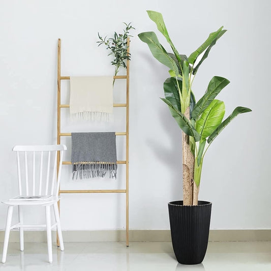 JonesHouseDeco 150cm Artificial Banana Tree, Realistic Fake Plant Tropical Palm