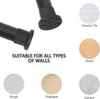 Heavy Duty Tension Shower Curtain Rail Adjustable Rustproof Bathroom