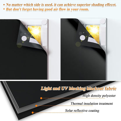 LUCMO Blackout Blinds 350 x 145 CM 100% Blackout Blinds Curtain for Window