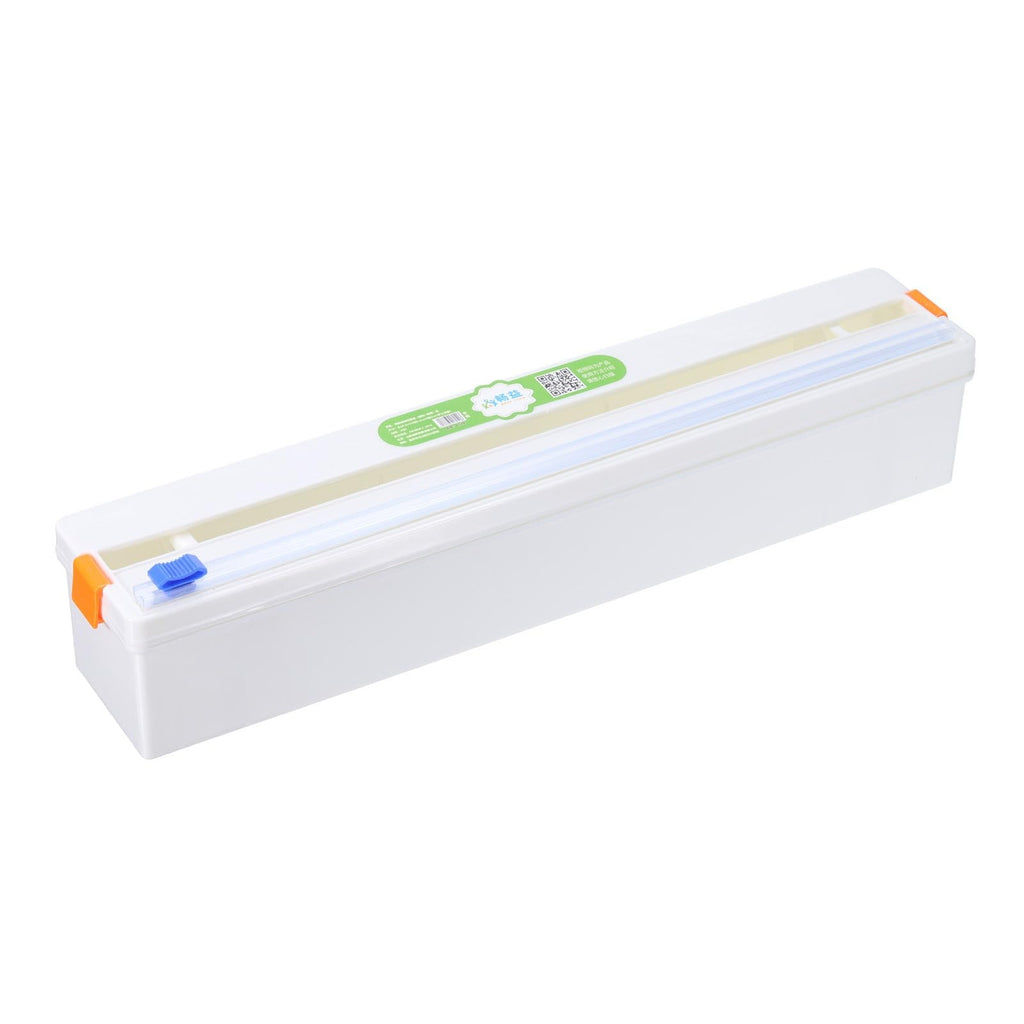 sourcing map Plastic Wrap Dispenser Slide Cutter Cling Wrap Dispenser White