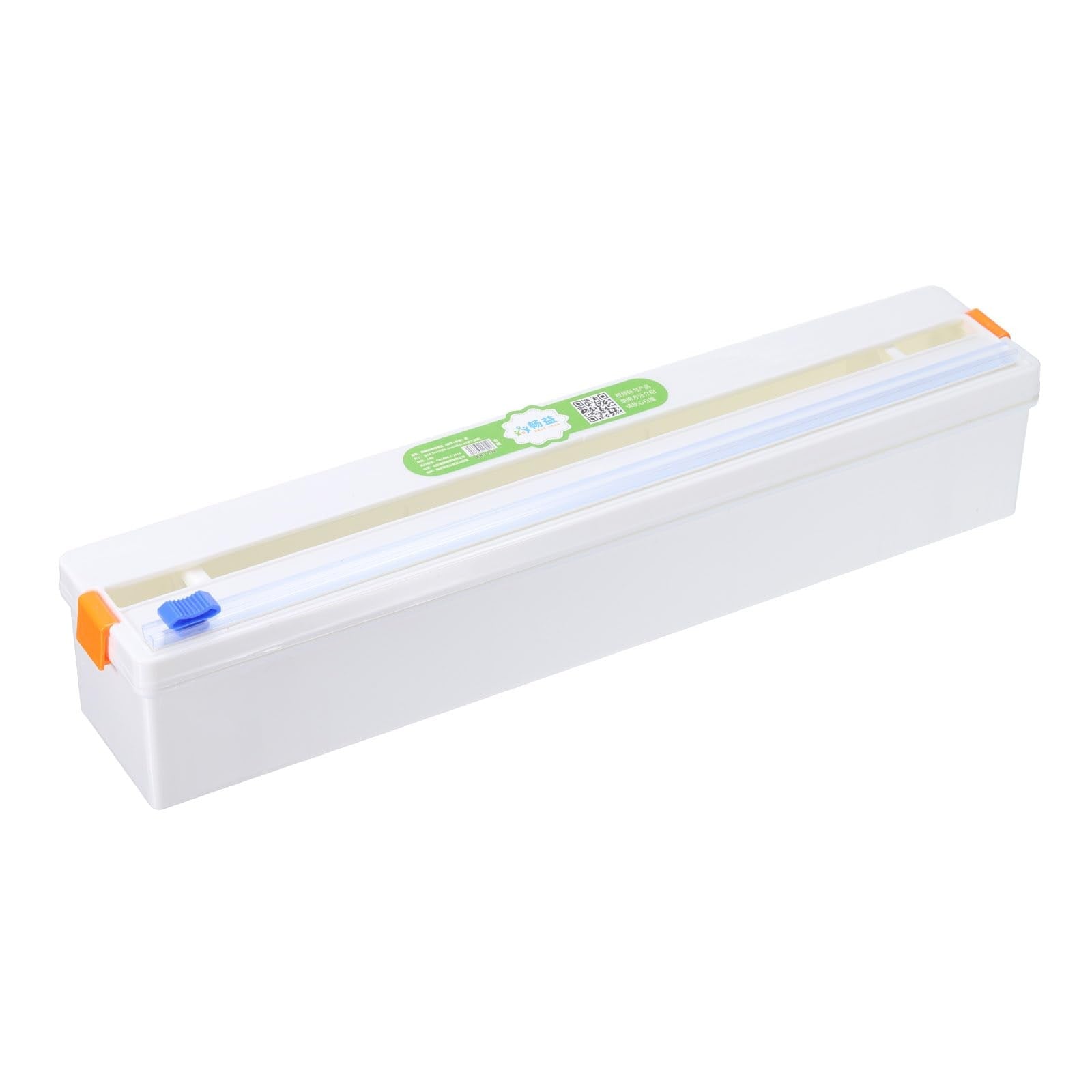sourcing map Plastic Wrap Dispenser Slide Cutter Cling Wrap Dispenser White