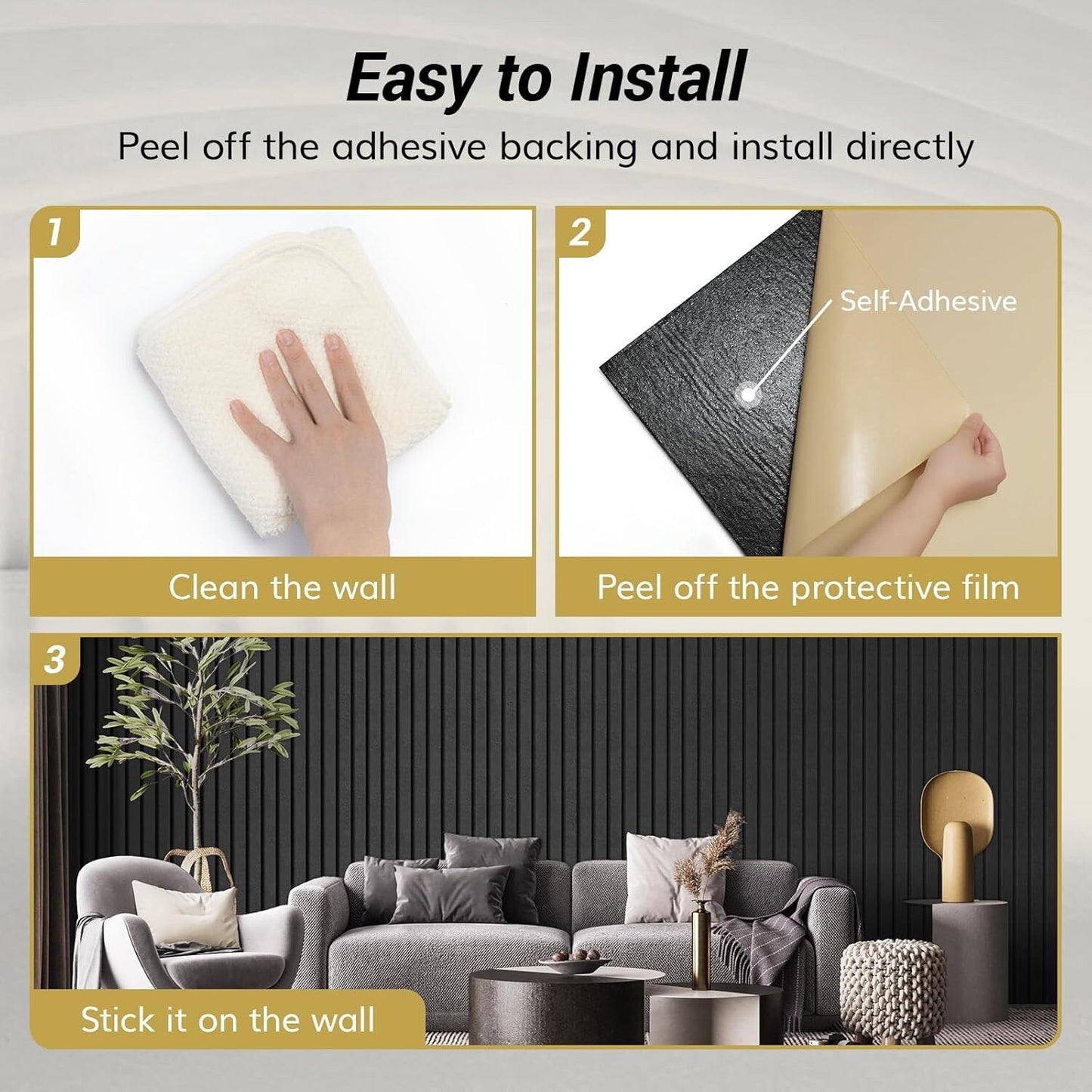 TONOR 8-Pack Bilayer Acoustic Panels Large Self-adhesive 47.24” * 23.62” * 0.72"