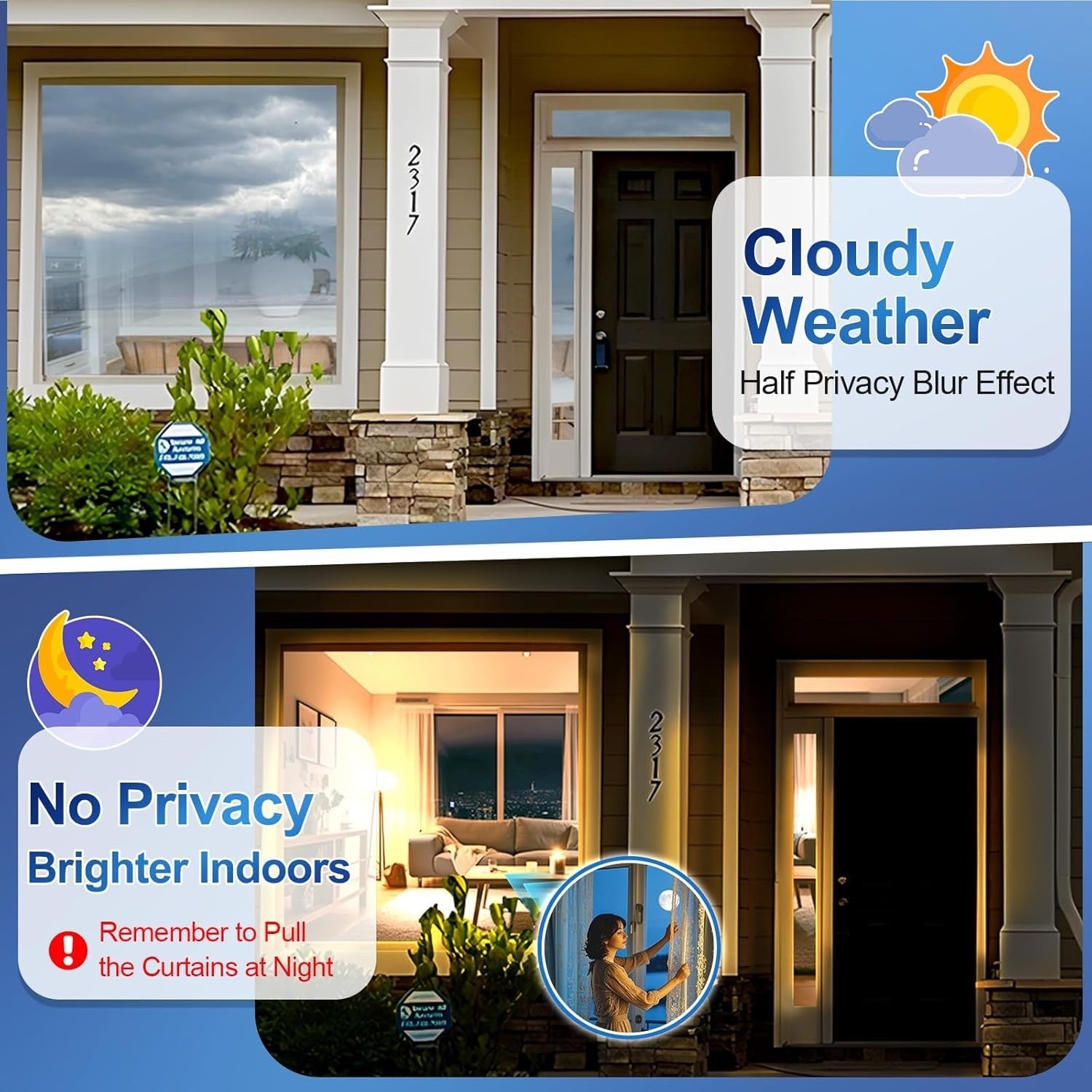 One Way Mirror Film Window Privacy UV Heat Reflective Tint Black 90x1000cm