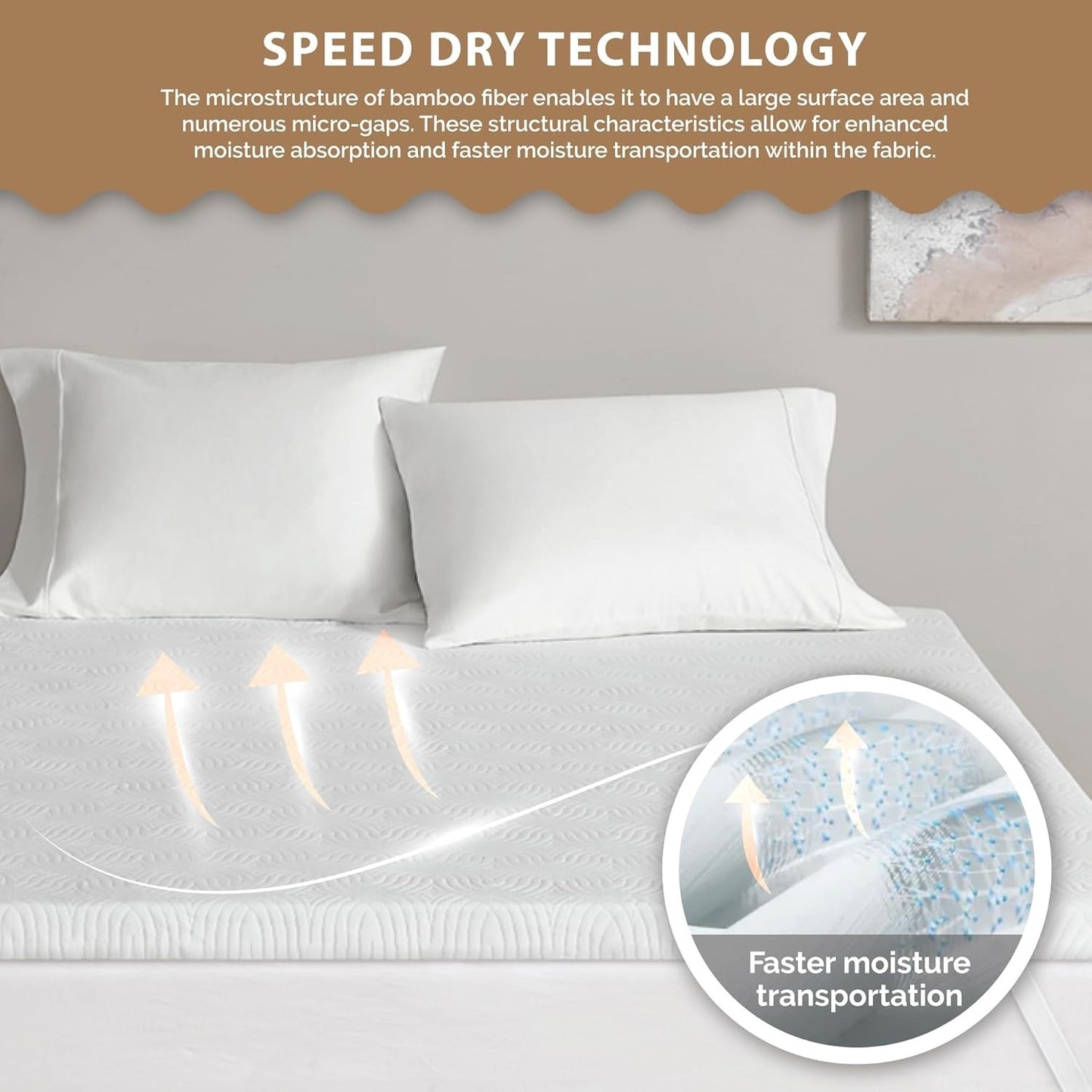 Memory Foam Mattress Topper Super King 5cm Anti Slip Washable Cover 180x200cm