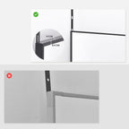 Over Door Full Length Mirror 122x35cm Black Aluminium Frame Bedroom Wall