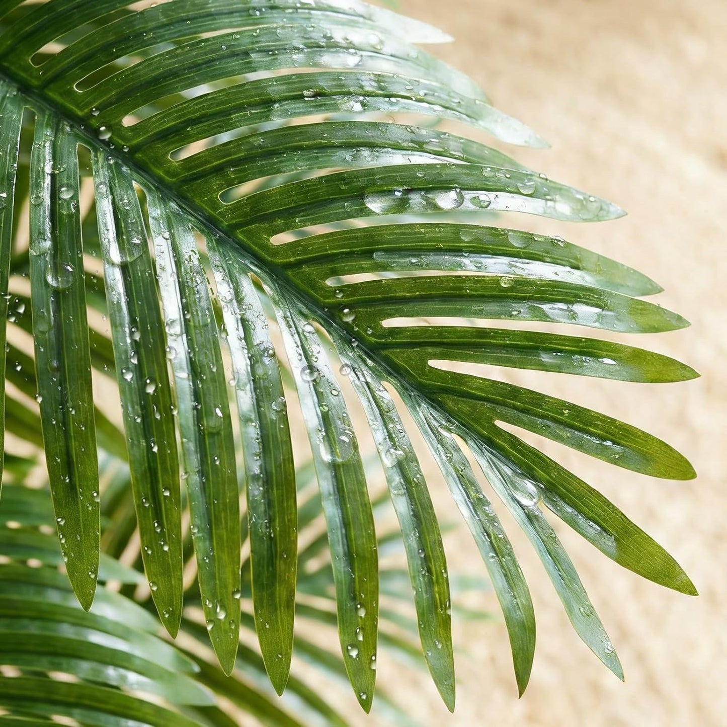 210cm Artificial Golden Cane Palm Tree Faux Indoor Plant 3 Trunks w Planter Pot