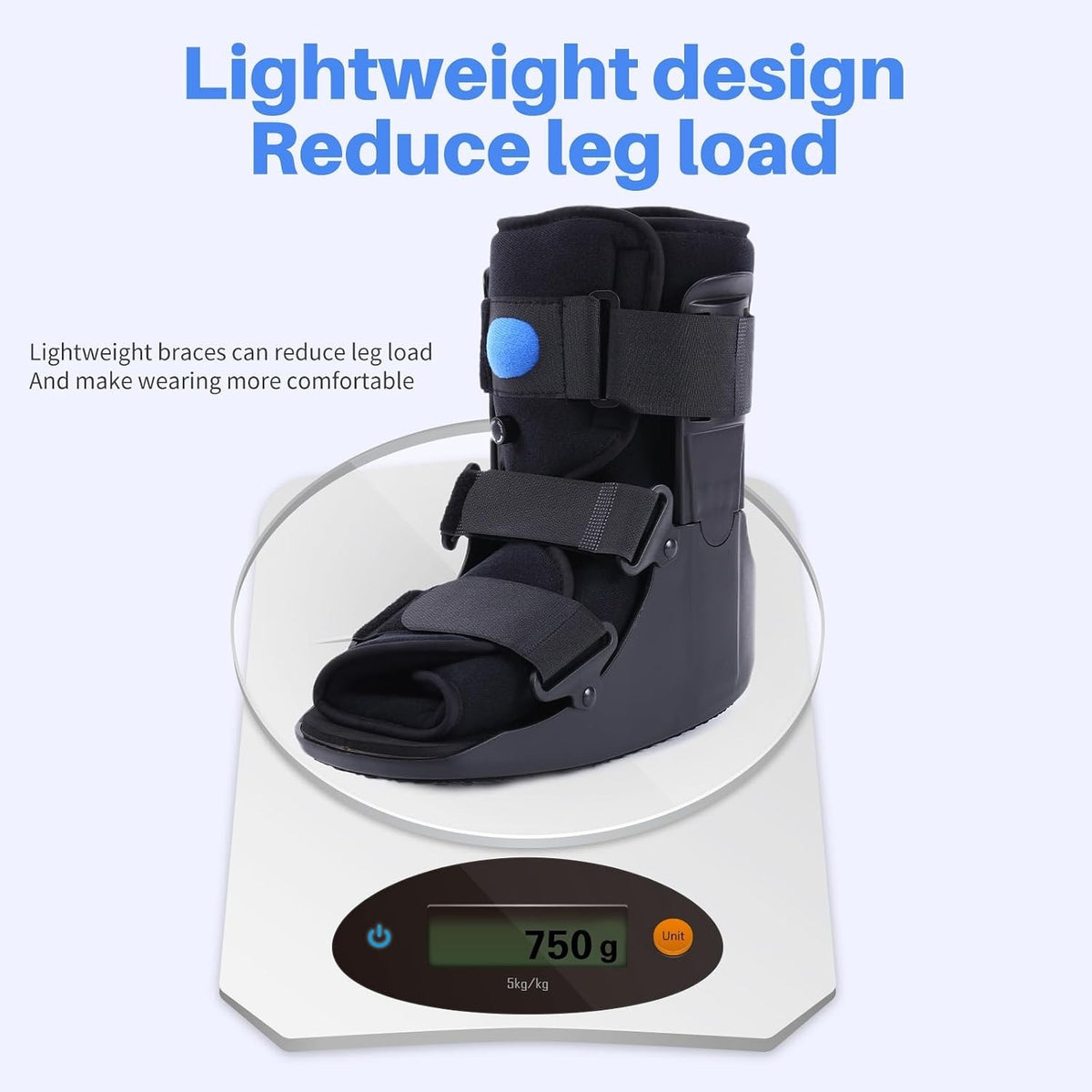Walking Boot Ankle Brace Orthopaedic Air Walker Fracture Support Black 8.5-10.5
