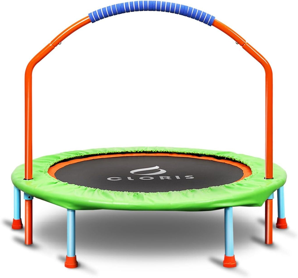 CLORIS 38'' Foldable Fitness Trampoline Max Load 220lbs Rebounder Green