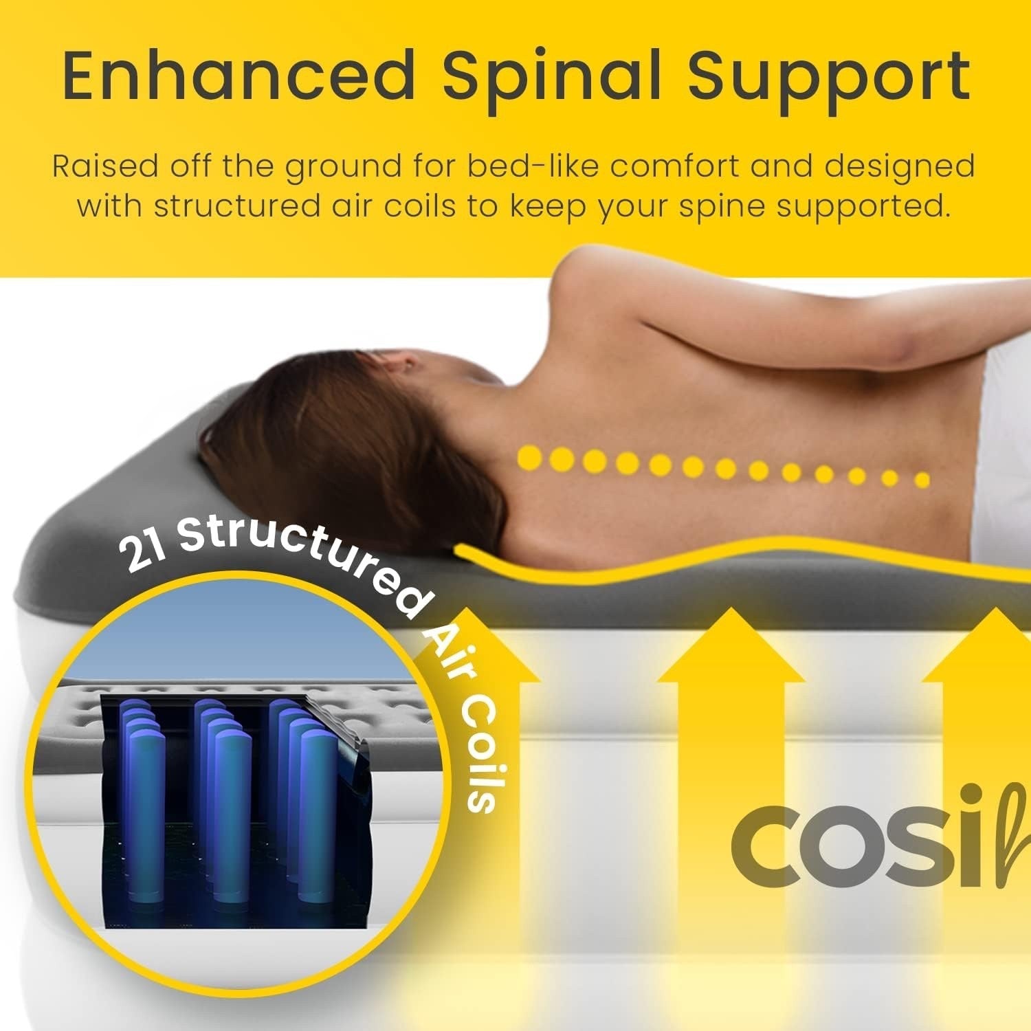 Cosi Home® Single Sized Air Bed Inflatable Mattress with Electric Pump