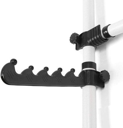 Clothes Rack Heavy Duty 4 Pole 6 Rail Adjustable Steel Garment Wardrobe 60kg