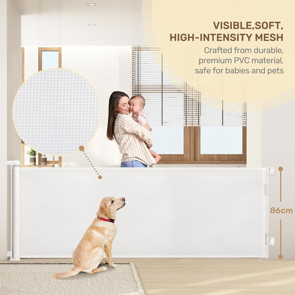 Extra Wide Retractable Stair Gate 300cm Baby Pet Safety Barrier Indoor