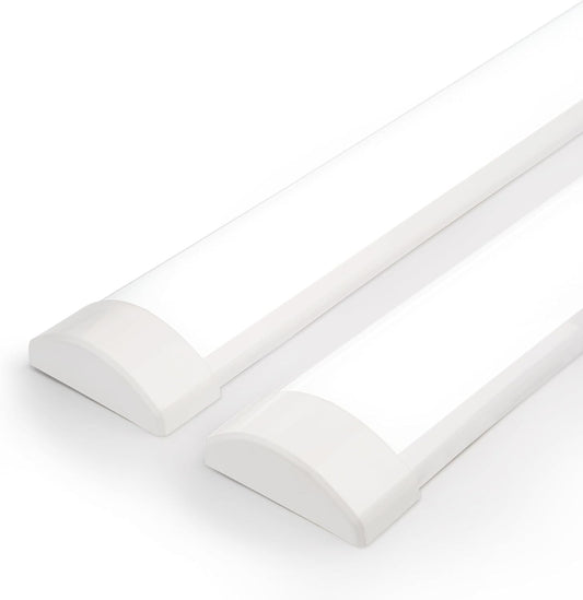4ft LED Batten Light 32W 3550lm 6500K Slim Ceiling Tube Lamp 2 Pack
