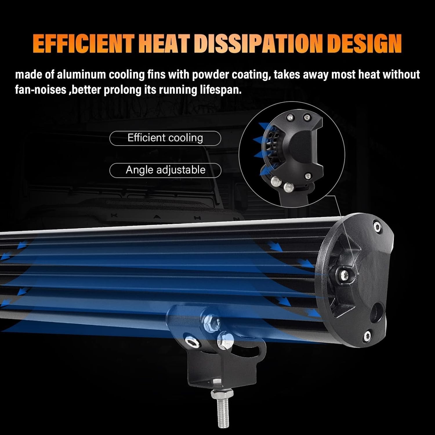 SKYWORLD 44" 288W LED Work Light Bar Spot Flood Combo 12V/24V Waterproof 6000K