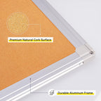 Large Cork Notice Board 180x120cm Aluminium Frame Wall Pinboard w/ Pushpins