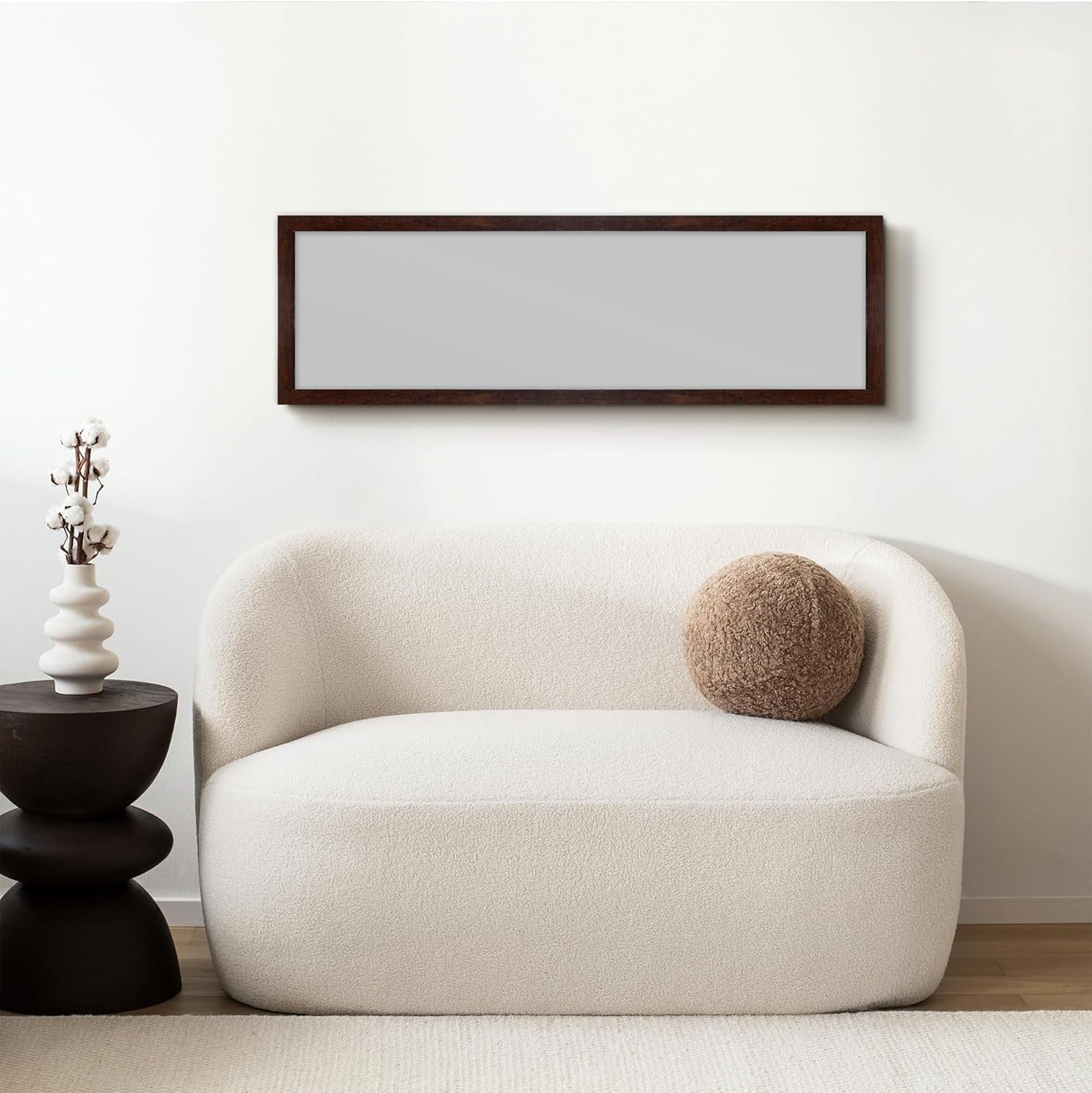 Home Selections Wooden Full Length Wall Mirror Brown 35x110cm