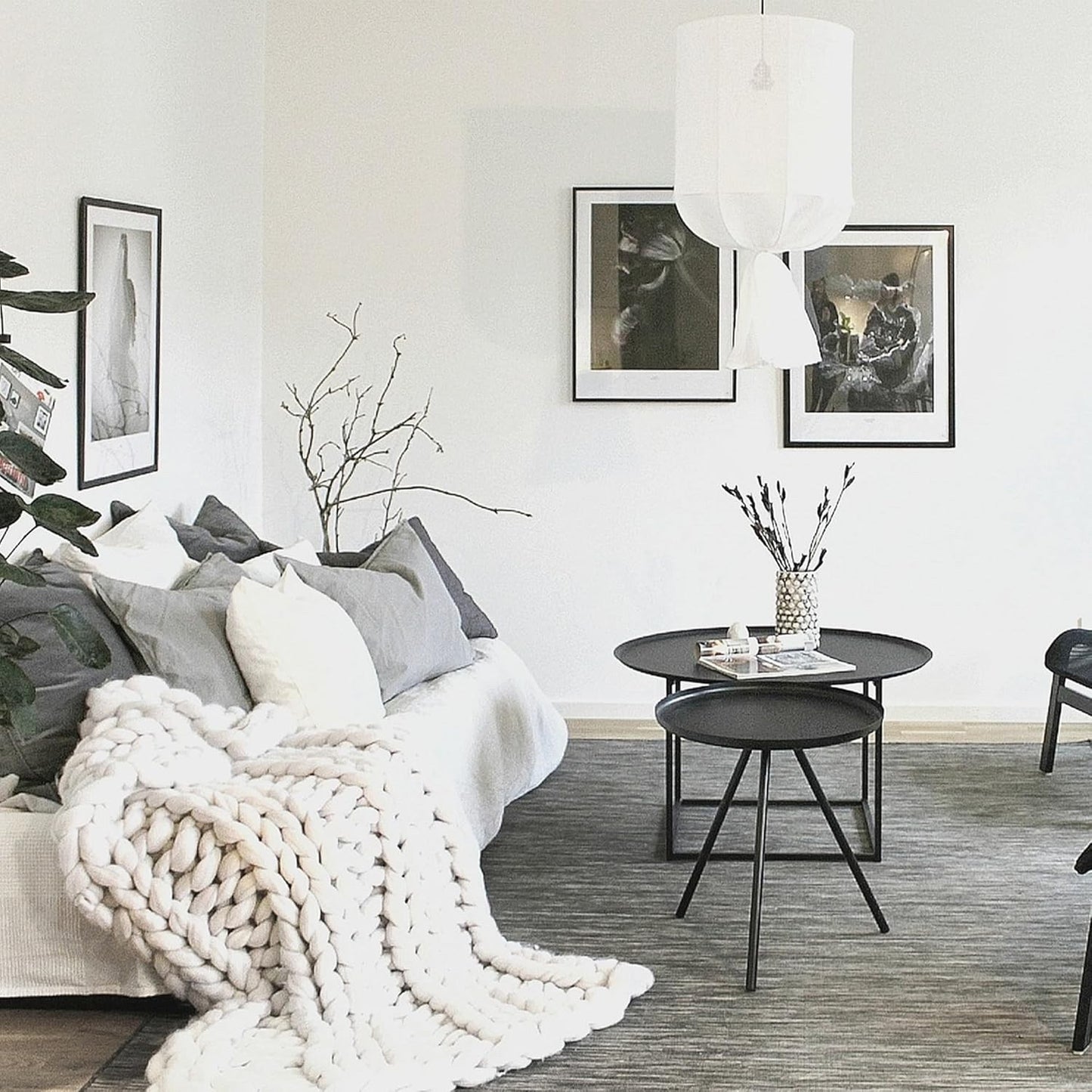 2 Pack 50x70cm Picture Frames Black Poster Frame Wall Mount Wooden Photo