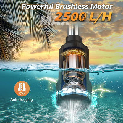 Water Transfer Pump Cordless Brushless Makita 18V 2500L/H 1.0-1.4m Telescopic