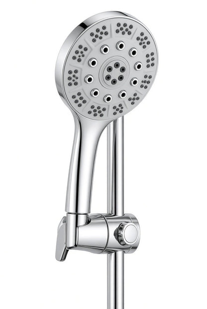 Shower Rail Kit Cindy 5 Jet Hand Shower 1.5m Hose Chrome Adjustable Bar 10cm