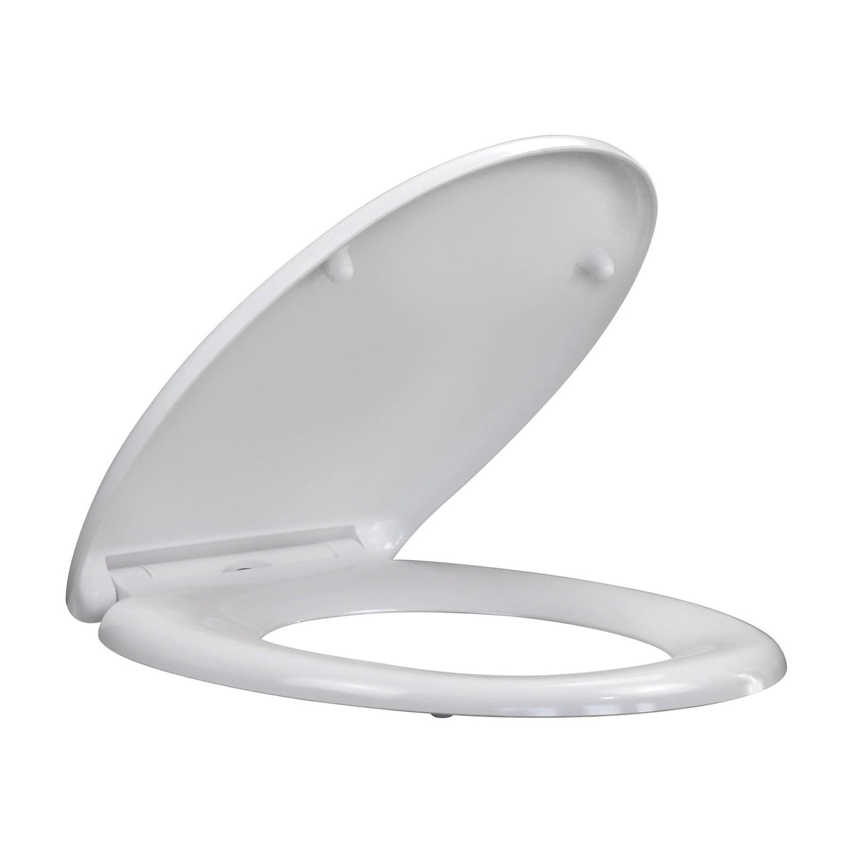 Oval Toilet Seat Duroplast Soft Close White Quick Release Easy Clean 44.5x37.5cm