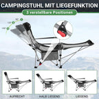 #WEJOY Folding Camping Chairs Reclining Adjustable with Detachable Footrest