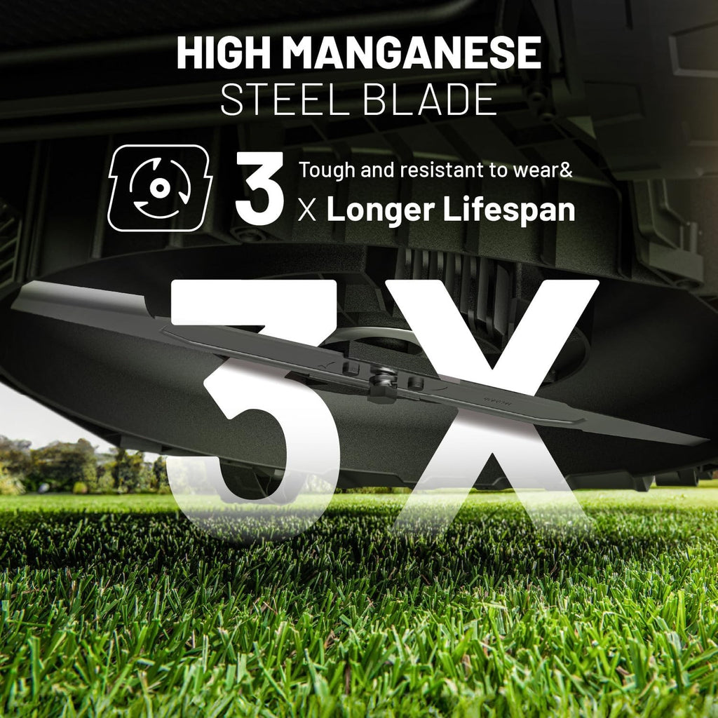 Litheli 40V Cordless Lawn Mower 43cm Brushless 2x4.0Ah Battery 40L