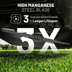 Litheli 40V Cordless Lawn Mower 43cm Brushless 2x4.0Ah Battery 40L