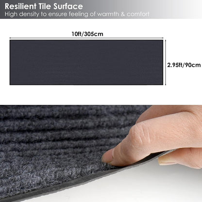 Hallway Runner Carpet Rug 300x90cm Grey Non Slip Rubber Backed Washable Floor