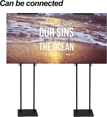VAIIGO Double Sided Poster Stand Adjustable Floor Sign Holder Up to 203cm
