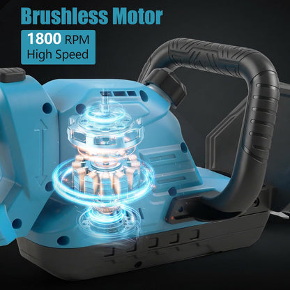 Cordless Hedge Trimmer 50cm 18V Brushless 180° Rotating Head 16mm Cutting