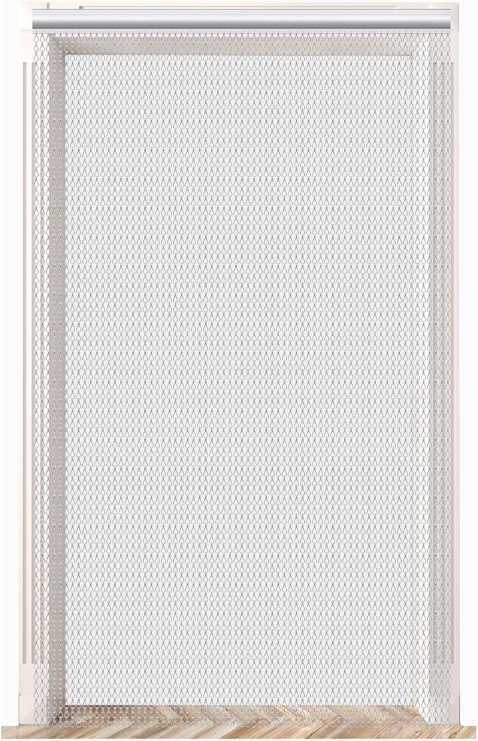 Fly Screen Chain Curtain Aluminium Door Insect Blind Black 80x200cm VeYocilk