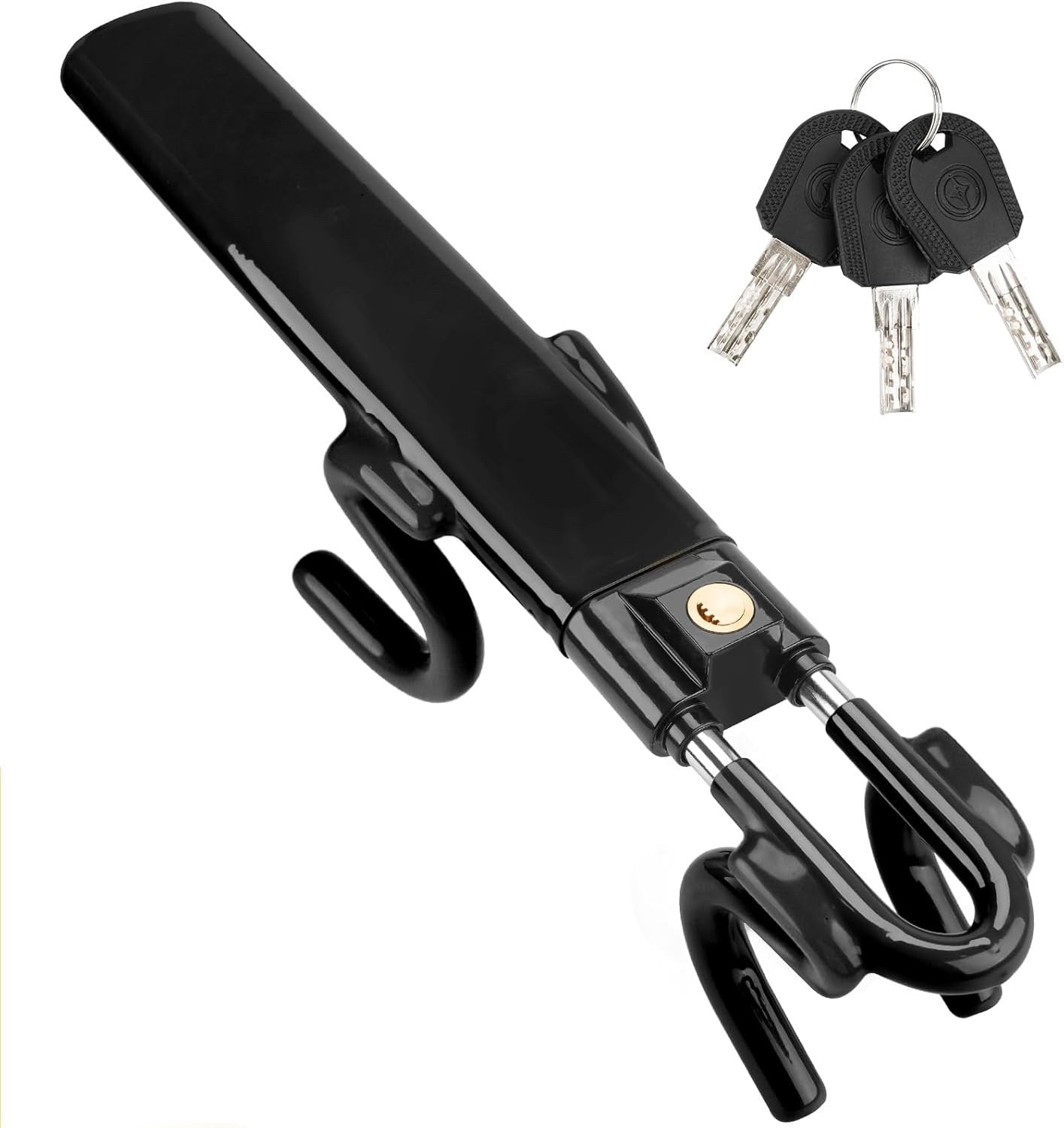 Twin Bar Steering Wheel Lock Anti Theft Car Security Lock Black