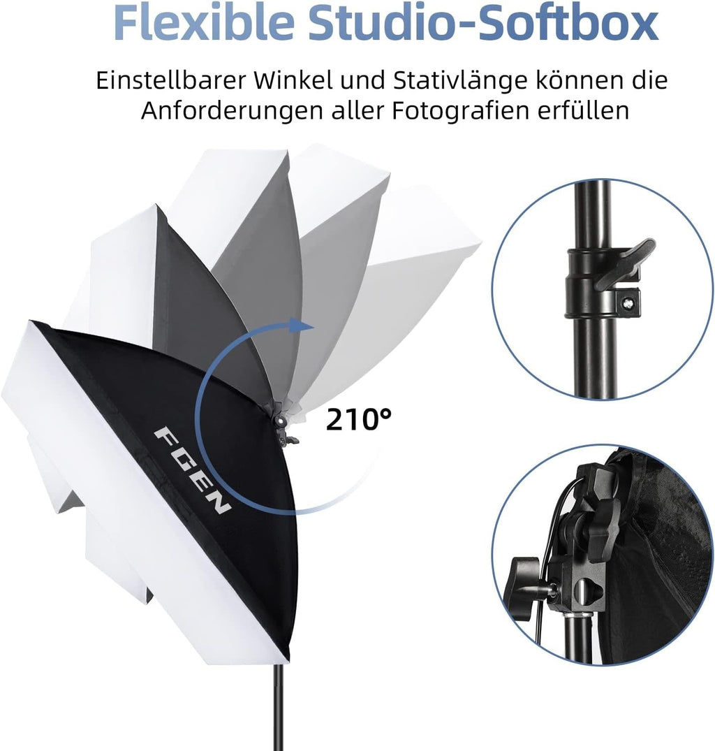 Softbox Photography Lighting FGen 85W LED Soft Box with Remote Control Dimmable