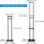 2 Pack Double Sided Sign Holder Stand Adjustable Poster Display up to 83in