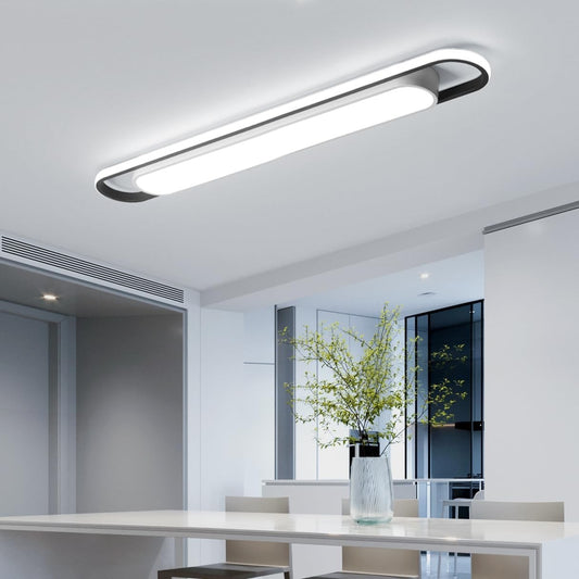 LED Ceiling Light Fixture 62W 6000K Linear Acrylic Metal Hallway Lamp 122cm UK
